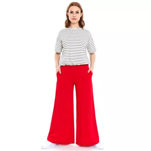 Wide Leg Sommerhose in rot von ulliKo