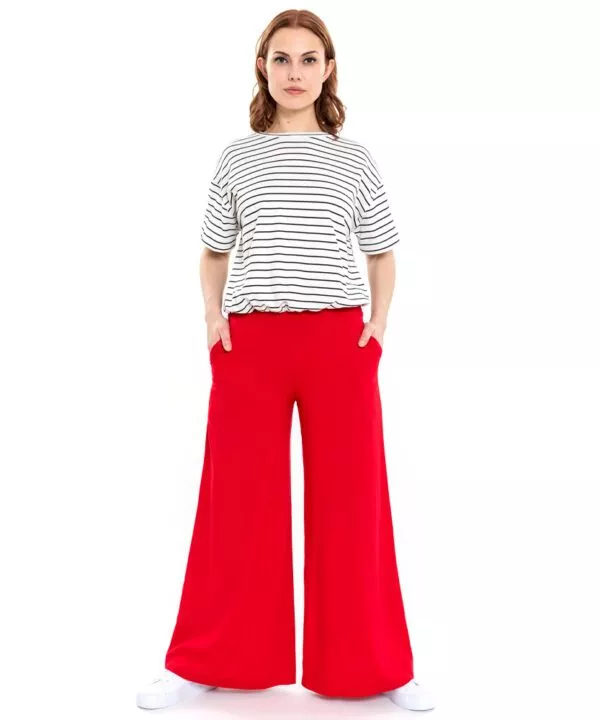 Wide Leg Sommerhose in rot von ulliKo