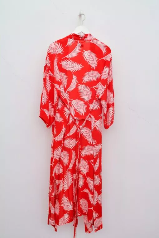 ulliko Kimono Sommermantel Rot-Weiss